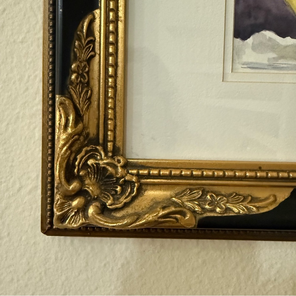 Antique Gold & Black Vintage Ornate Victorian Art Frame - Picture 2 of 6